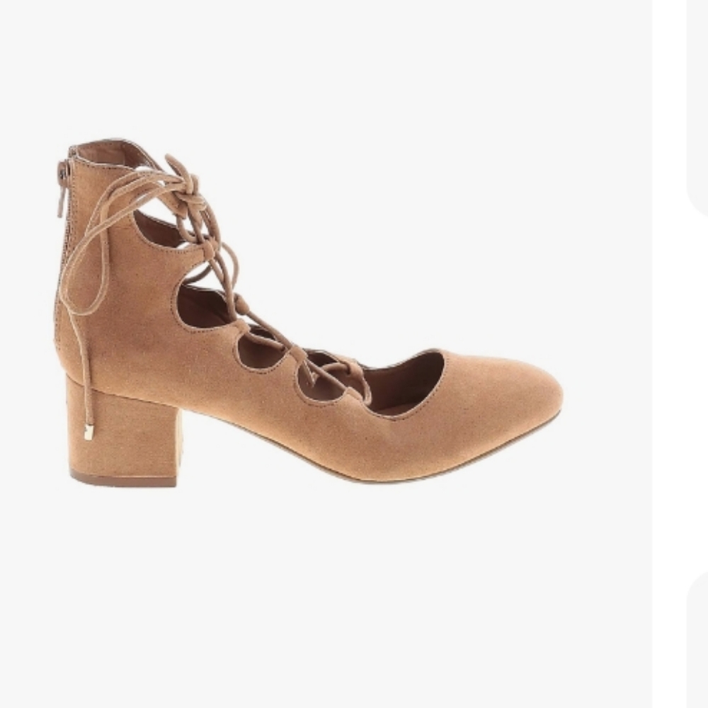 Lace up block heels